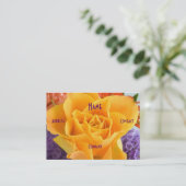 Carte De Visite Fleuriste - Rose Jaune (Debout devant)