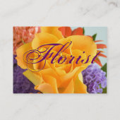 Carte De Visite Fleuriste - Rose Jaune (Dos)