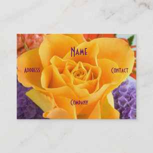 Carte De Visite Fleuriste - Rose Jaune
