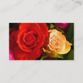 Carte De Visite Fleuriste - Rose jaune rouge (Dos)