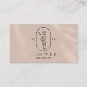 Carte De Visite Fleuriste rose pastel Fleurs Fleurs Fleurs (Devant)