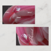 Carte De Visite Fleuriste - Rose rose (Devant / Derrière)