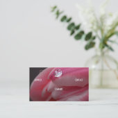 Carte De Visite Fleuriste - Rose rose (Debout devant)