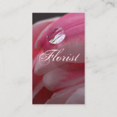 Carte De Visite Fleuriste - Rose rose (Dos)
