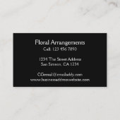 Carte De Visite Fleuriste rose thème fleuri personnalisé (Dos)