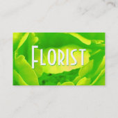 Carte De Visite Fleuriste - Rose vert rose (Dos)