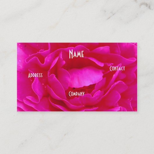 Carte De Visite Fleuriste - Rose vert rose (Devant)