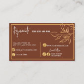 Carte de visite Fleuriste | Terre cuite (Dos)