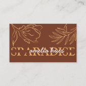 Carte de visite Fleuriste | Terre cuite (Devant)