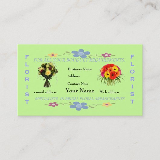 Carte De Visite Fleuristes (Devant)