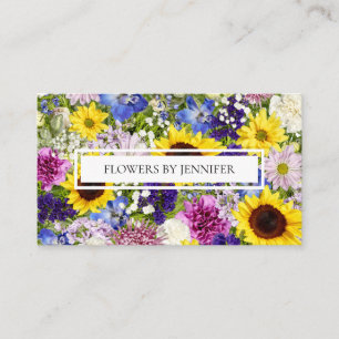 Carte De Visite Fleuristes, Organisateurs de fleurs, Producteurs P