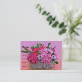 Carte De Visite Fleurit la peinture de panier (Debout devant)
