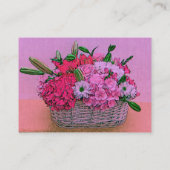 Carte De Visite Fleurit la peinture de panier (Dos)