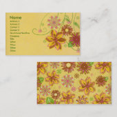 Carte De Visite Fleurs (Devant / Derrière)