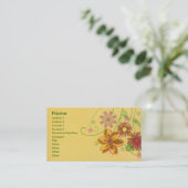 Carte De Visite Fleurs (Debout devant)