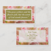 Carte De Visite Fleurs (Devant / Derrière)