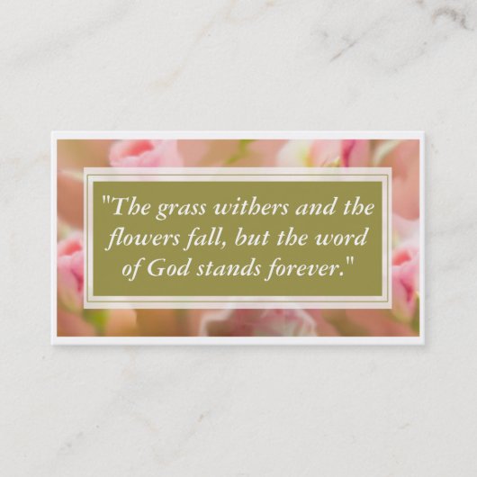 Carte De Visite Fleurs (Devant)