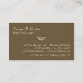 Carte De Visite Fleurs 2 d'orchidée (Dos)