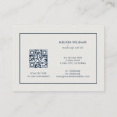 Carte De Visite Fleurs 3 D Gold Bleues (Dos)