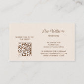 Carte De Visite Fleurs 3D beiges blanches (Dos)