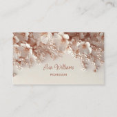 Carte De Visite Fleurs 3D Blush Blanc (Devant)