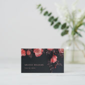 Carte De Visite Fleurs 3D sculpturales foncées (Debout devant)