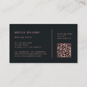 Carte De Visite Fleurs 3D sculpturales foncées (Dos)