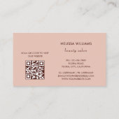 Carte De Visite Fleurs 3D simples roses (Dos)