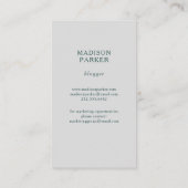 Carte De Visite Fleurs à la mode d'aquarelle avec les rayures (Dos)