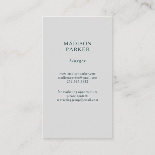 Carte De Visite Fleurs à la mode d'aquarelle avec les rayures (Dos)