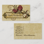 Carte De Visite Fleurs antiques (Devant / Derrière)