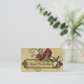 Carte De Visite Fleurs antiques (Debout devant)