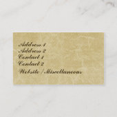 Carte De Visite Fleurs antiques (Dos)