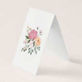 Carte De Visite Fleurs aquarelle (Devant)