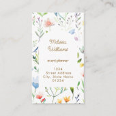 Carte De Visite fleurs aquarelle (Devant)