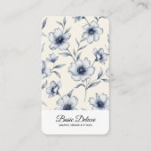 Carte de visite Fleurs Aquarelle Vintage (Devant)