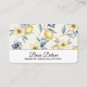 Carte de visite Fleurs Aquarelle Vintage - Code Qr (Devant)