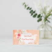 Carte De Visite Fleurs aquarelles (Debout devant)