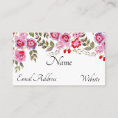 Carte De Visite Fleurs aquarelles (Dos)