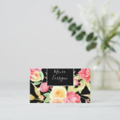 Carte De Visite Fleurs aquarelles (Debout devant)