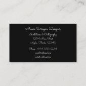 Carte De Visite Fleurs aquarelles (Dos)