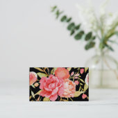 Carte De Visite Fleurs aquarelles (Debout devant)