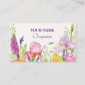Carte De Visite Fleurs aquarelles fleurissent (Devant)