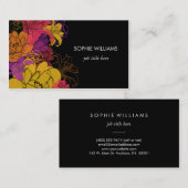 Carte De Visite Fleurs audacieuses professionnelles (Devant / Derrière)