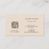 Carte De Visite Fleurs Beige (Dos)