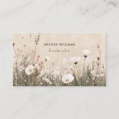 Carte De Visite Fleurs Beige (Devant)
