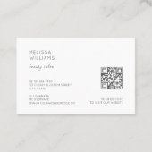 Carte De Visite Fleurs blanches 3D simples (Dos)