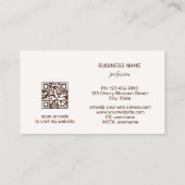 Carte De Visite Fleurs blanches à l'aquarelle or (Dos)