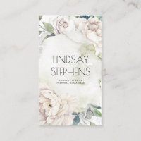 Fleurs blanches Aquarelles Vintages Élégante Neutr
