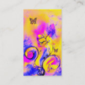 Carte De Visite FLEURS BLANCHES, BOUTEILLE D'OR JAUNE Rose Florale (Dos)